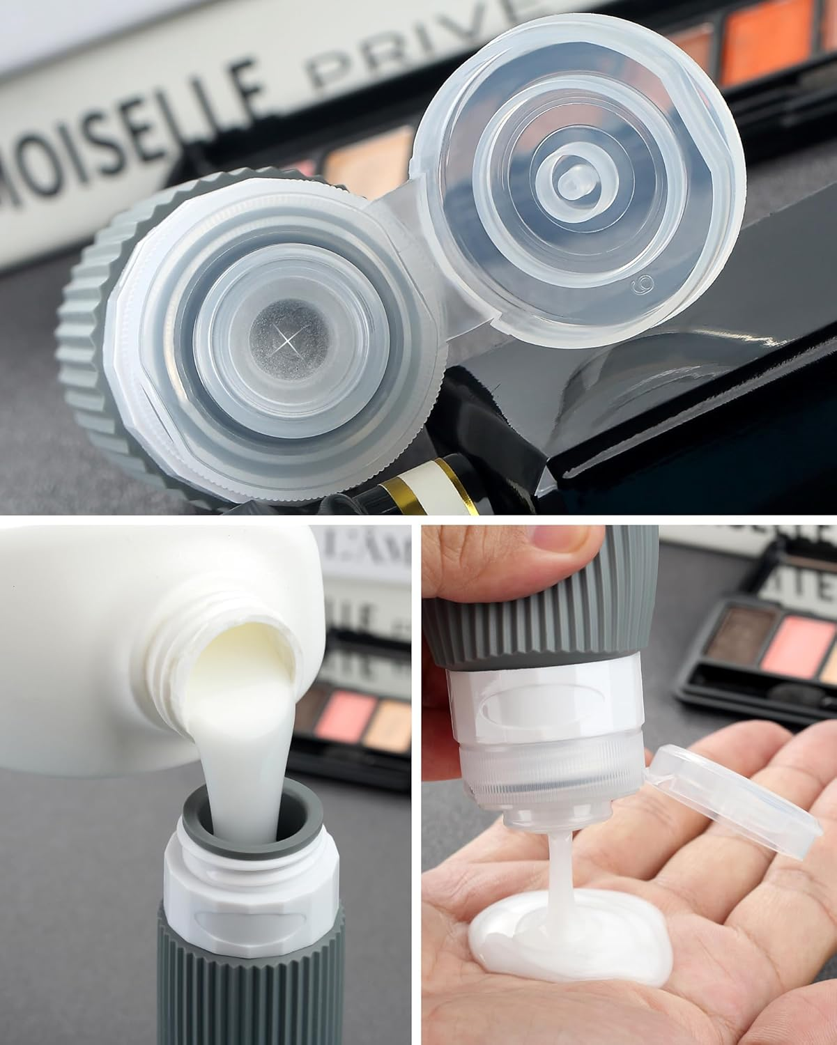 Mrsdry Travel Bottles - 8 Pack, TSA Approved Travel Size Toiletries, Leak Proof Silicone Squeezable Containers in Clear Bag image number 2