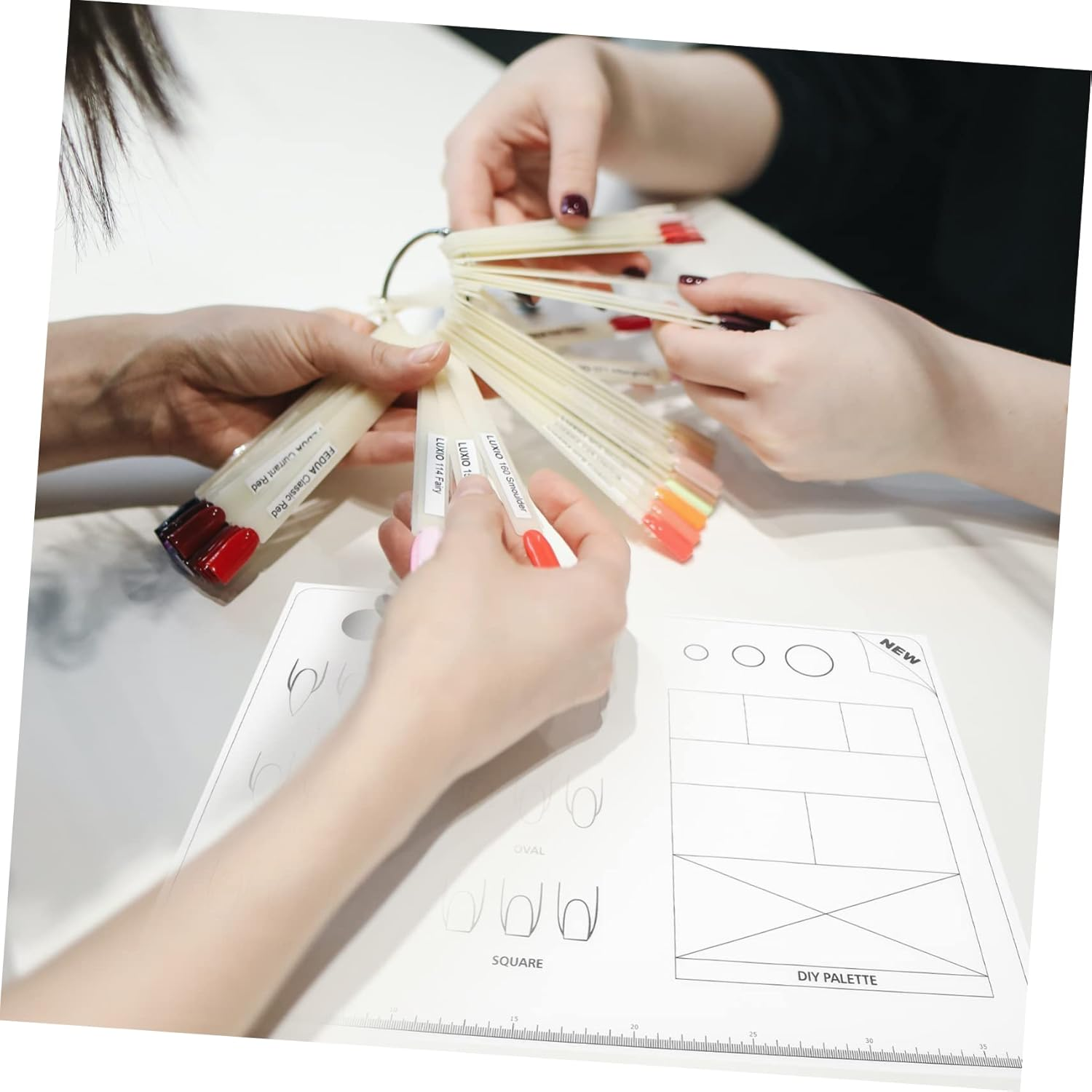 DINHEAROM Silicone Acrylic Nail Training Mat for Manicure Art Practice Reusable Nail Art Application Pad Soft Non Slip Sheet for Creating Beads and Shapes Protective Manicure Work Surface image number 1