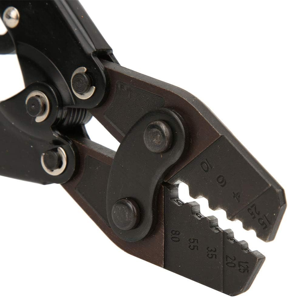 HX-10 Carbon Steel Wire Crimper Ratcheting Terminal Crimper Pliers 1.25~&sup2; AWG10-6 image number 2