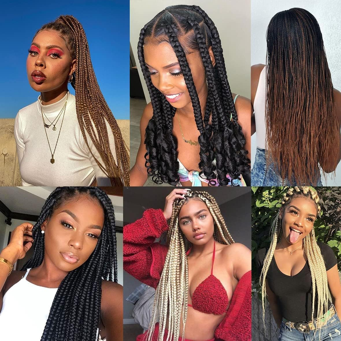DT CHERYL Pre-Stretched Braiding Hair 26 Inch 6 Packs/Lot Easy Braid Professional Synthetic Fibre Hot Water Setting Professional Soft Yaki Texture Crochet Braids Extension T1B/900