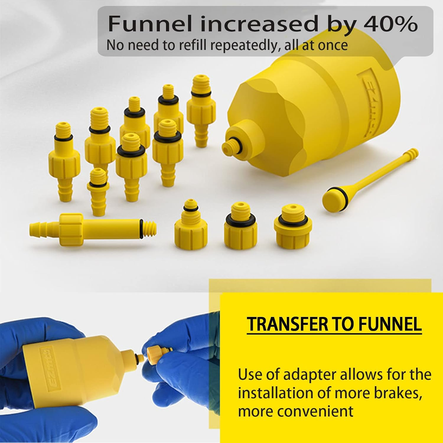 ROWYOU Brake Bleed Kit, Bicycle Bleeder Hydraulic Disc Brake Bleed Kit Tool for Shimano, for MAGURA, for TEKTRO, for SRAM Series Bike Brake Repair Tools image number 2