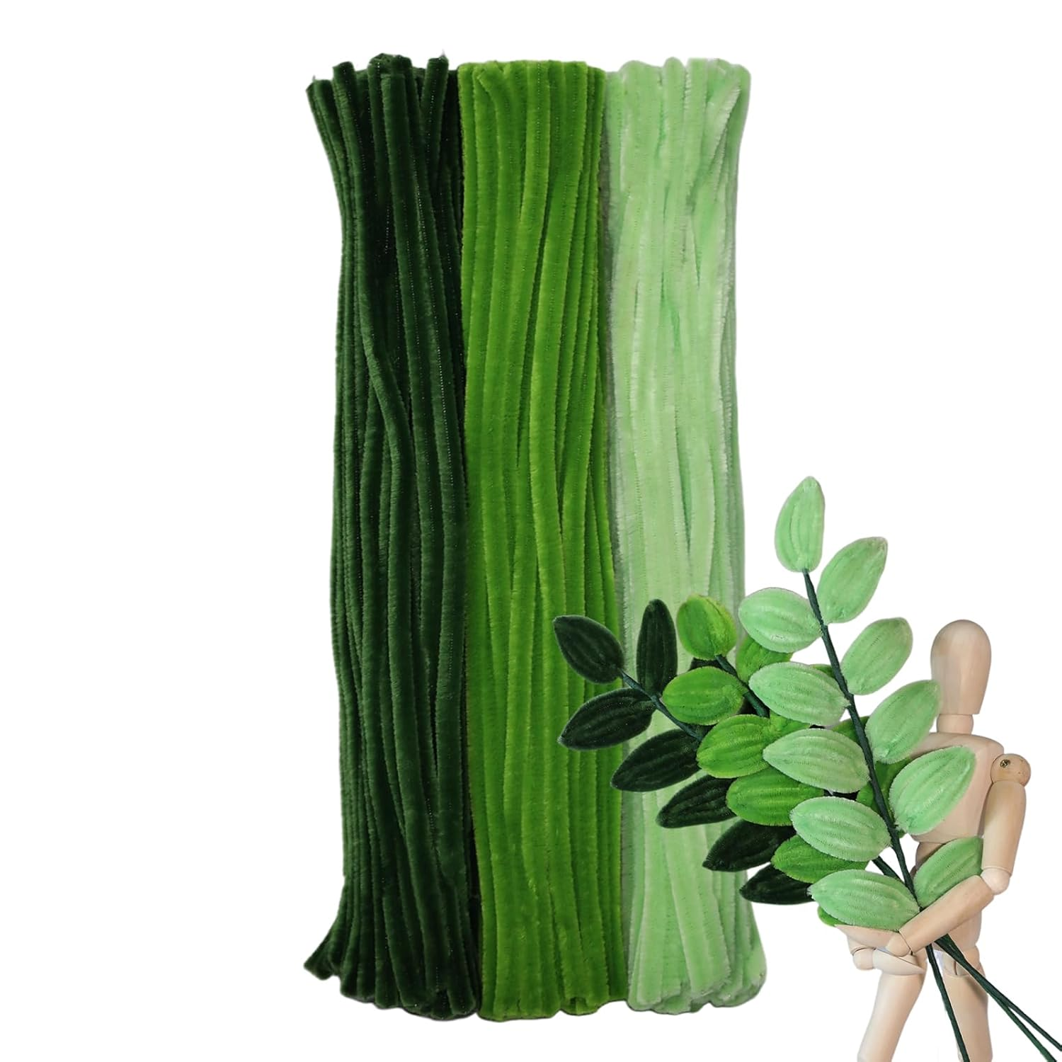 300Pcs Pipe Cleaners Bulk - Fluffy Craft Pipe Cleaners for Arts & Crafts, Ideal for Making Flowers, Animals & Decorations (12 X 0.27 Inches)