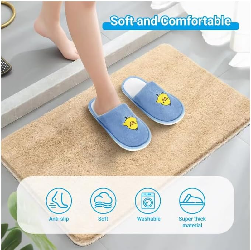 Nuhui 6 Pairs of Spa Disposable Slippers for 4-8 Years Kids Indoor House Hotel Slippers for Children Guests Kid Spa Smiley Yellow Chicken Face Slipper, Blue, 4.5-5 Years Big Kid, Blue, 4.5-5 Years Big image number 1