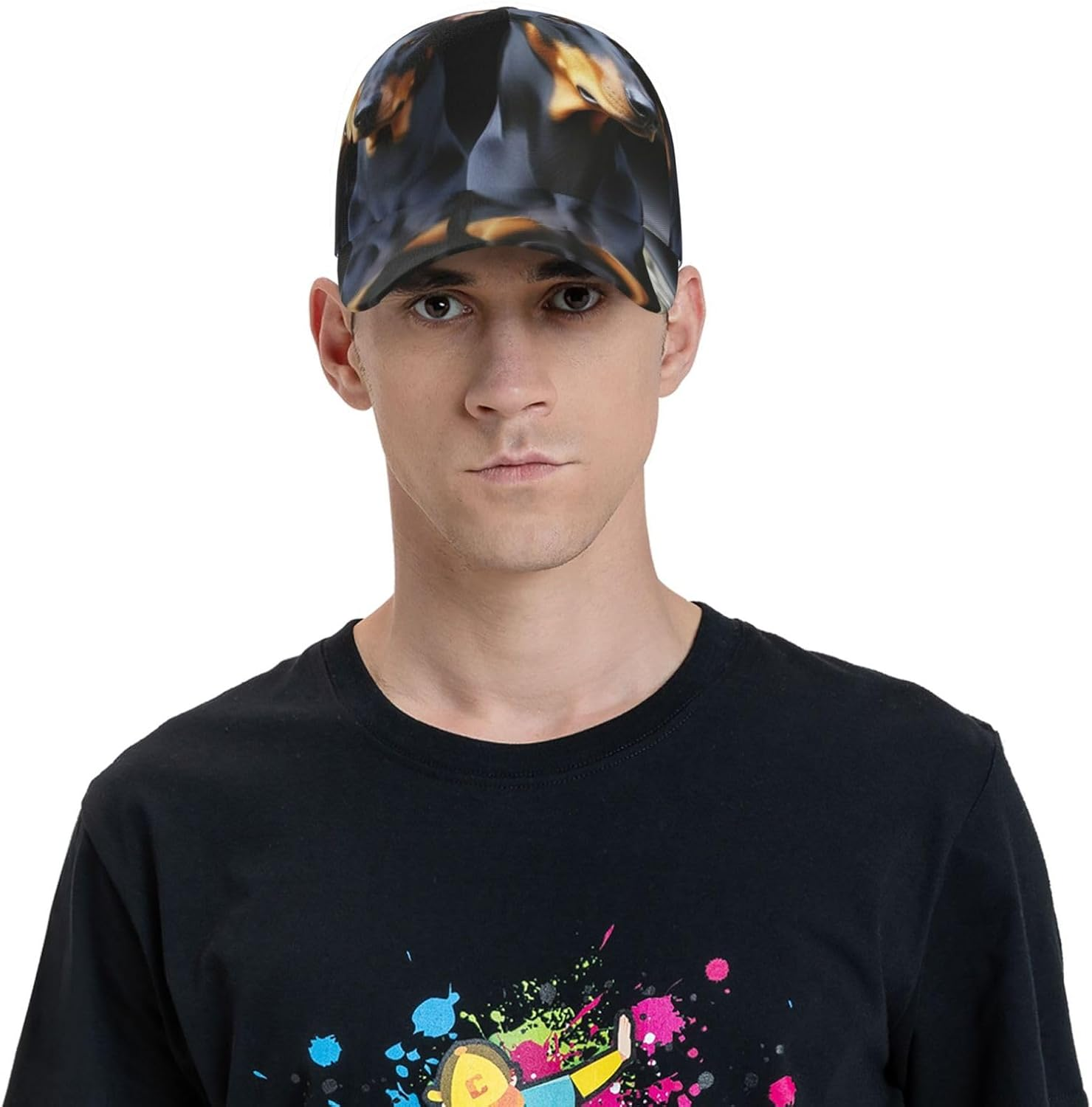 Doberman Baseball Cap for Women Men Classic Adjustable Summer Sun Hat Sports Stylish Trucker Hat Golf Cap Dad Hats for Running Workout Black, Black image number 3