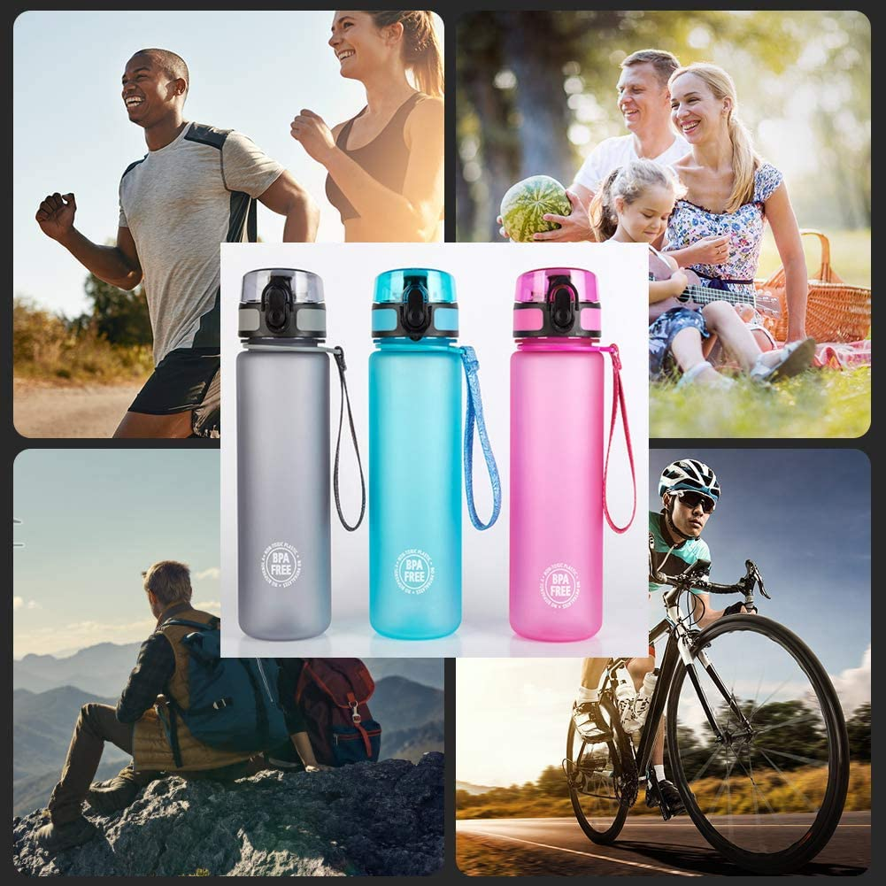 Kids Water Bottle for School,13Oz 600ML BPA Free Lightweight Durable Leakproof Drinks Bottle,Fits Kids Hand Perfectly,Lockable One Handed Operating Chug Lid,Reusable Child Sport Bottle for Girls(Pink) image number 1