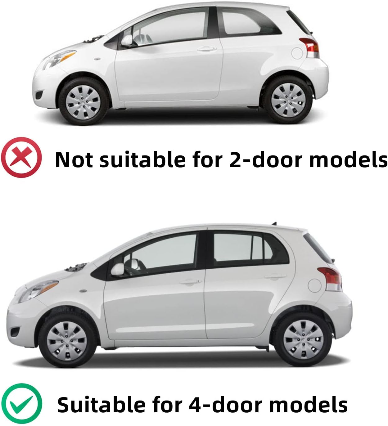 Magimaker 2Pcs 75551-52130 Roof Drip Molding Strips Compatible with Toyota Yaris Hatchback 2006-2011 Left and Right Side, Black, 35*3*2Cm image number 5