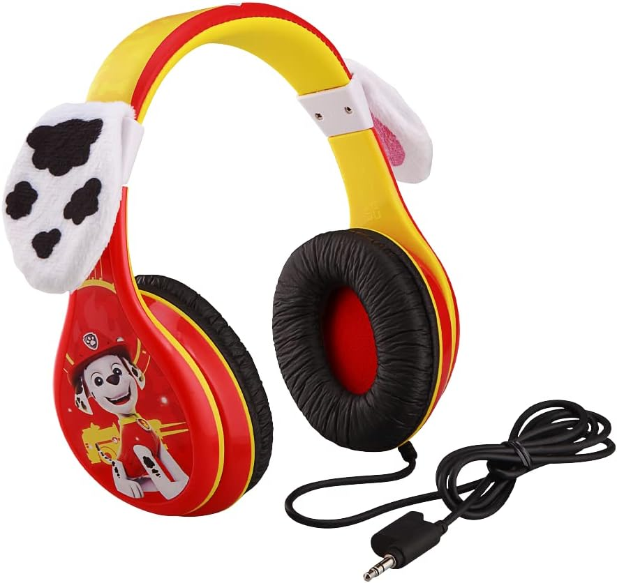 Ekids Paw Patrol Marshall Headphones for Kids with Built in Volume Limiting Feature for Kid Friendly Safe Listening, Red image number 3