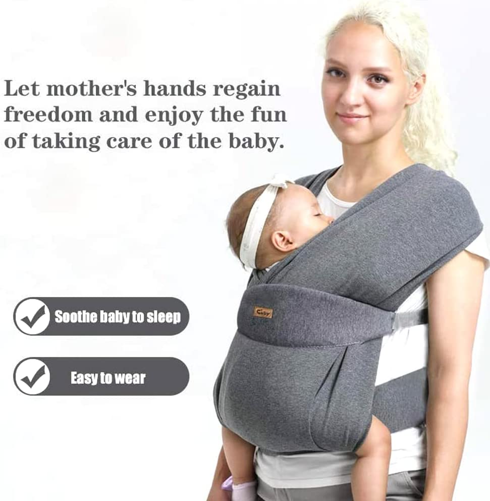 CUBY Ergonomic Easy Baby Carrier for Newborns to Toddlers,Baby Carrier Newborn to Toddler, 360 Degree Baby Wearing, Easy Breastfeeding, Protect the Shoulders (X-Dark Grey) image number 5