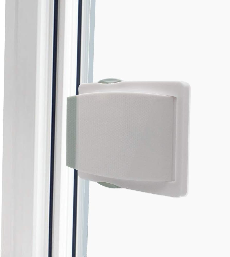 Goodv Child Proof Window Sliding Door Lock 2 Grey Packs (Suit for Working Space over 0.42In and under 1.18In) Security Your Baby Safe and Protect Kid Outof Dangerous at Home (2, Grey) image number 2