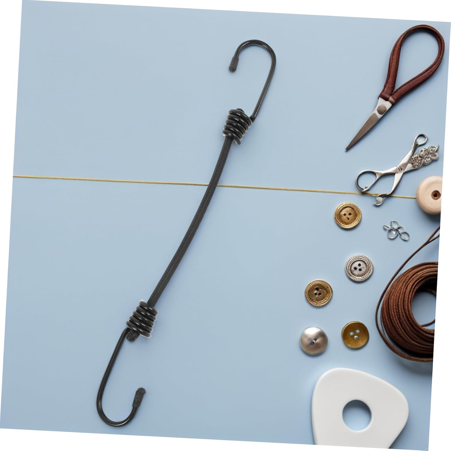 Holibanna 10Pcs Heavy Duty Elastic Bungee Cords Hooks Luggage Tie down Straps for Motorcycle Binding Scooters Bikes Trunk Fixing image number 6