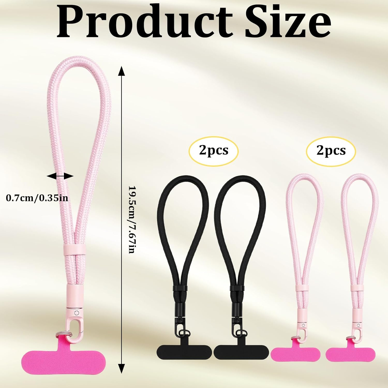 4 Pack Adjustable Phone Lanyard, anti Theft Wrist Strap for Smartphones and Cameras, Universal Phone Strap with Quick Release Buckle, Durable Mobile Phone Accessory for Travel and Workouts image number 2