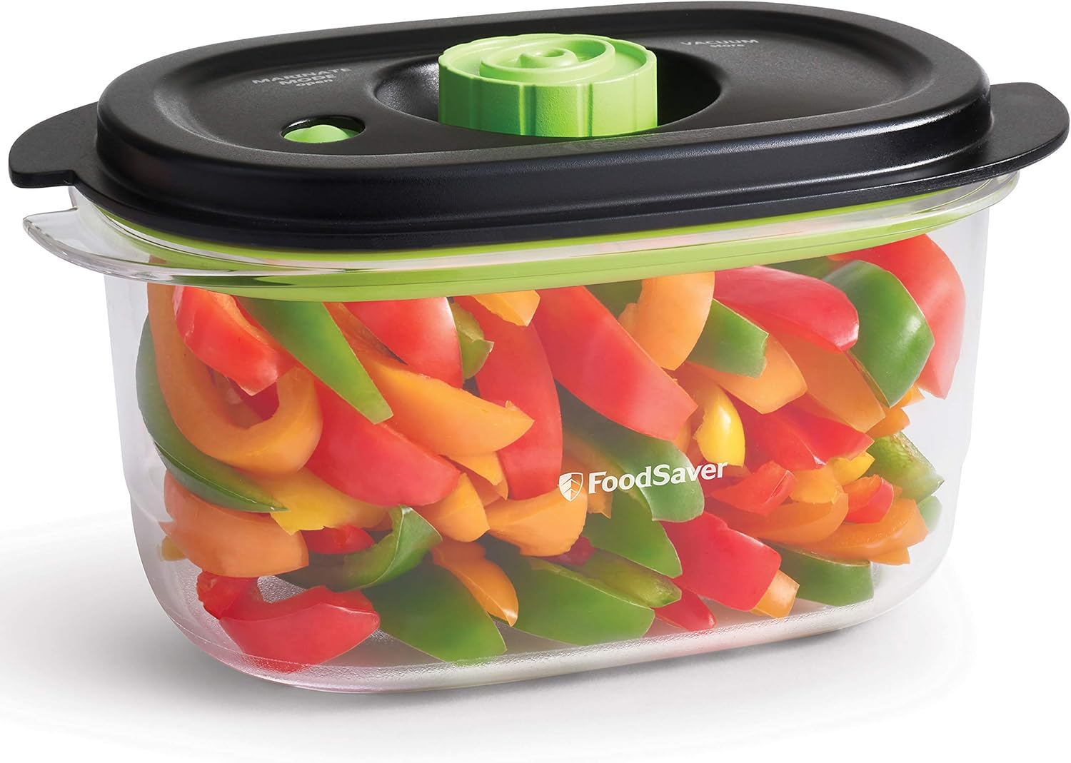 Foodsaver FFC026X Preserve & Marinate Vacuum Containers | 700 Ml, 1.2 L & 1.8 L | Airtight Bpa-Free Food Containers | Leak-Proof | Dishwasher-Safe | 3 Count, Transparent/Black