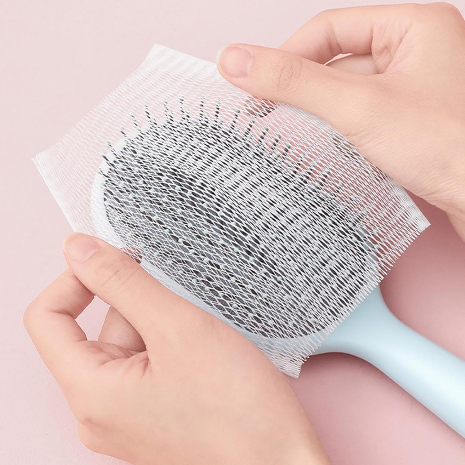 Hair Comb Cleaning Net,50X Hair Removal Net - Comb Cleaner, Portable Hair Remover Tools, Comb Protection Net for Removing Hair Dust image number 2