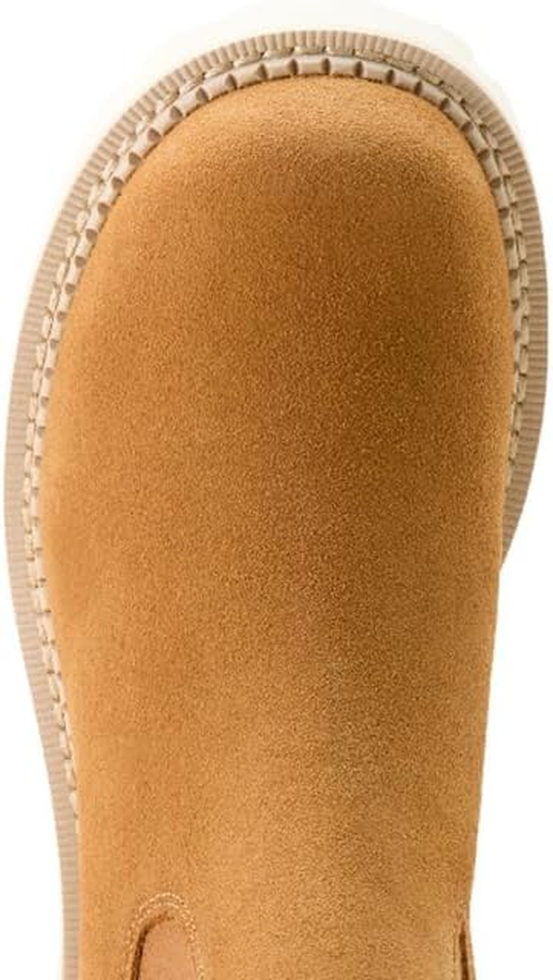 Ariat Womens Fatbaby Twin Gore round Toe Pull on Chelsea Casual Boots Ankle Low Heel 1-2" - Brown, Distressed Natural, 9.5