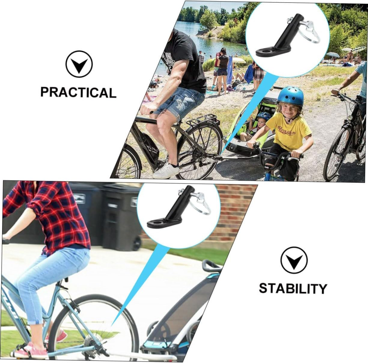 Yardwe Bike Trailer Accessory Resistant Hitch for Bike Trailer Traction Head image number 5