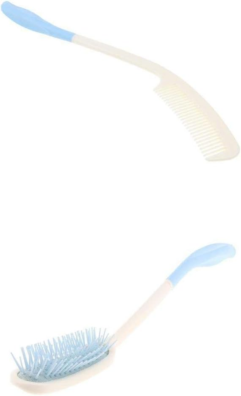 Generic 2Pcs Long Handle Hair Brush Mobility Aids Hairbrush for Disabled