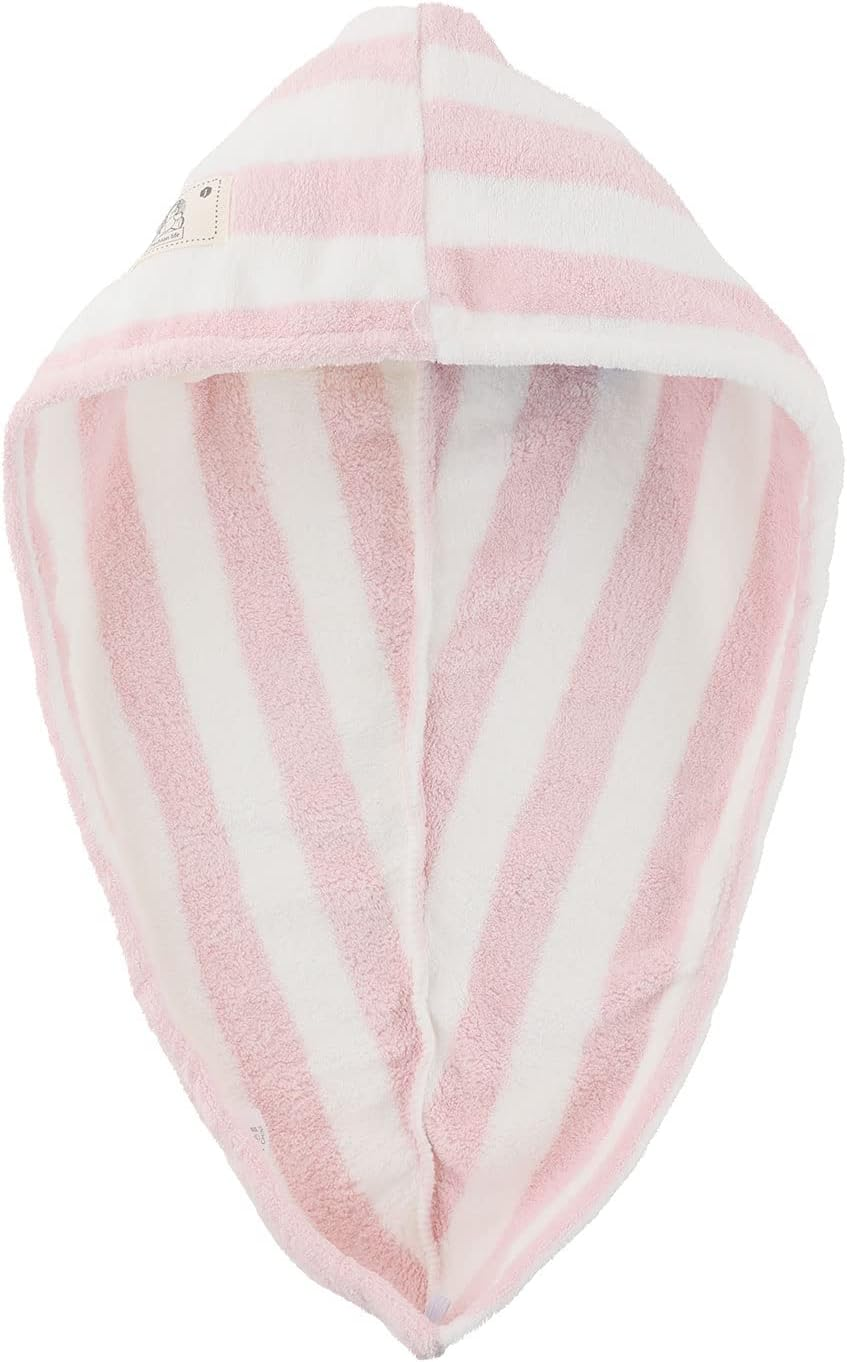 Fast Drying Hair Turban Towel White / Pink One Size image number 5