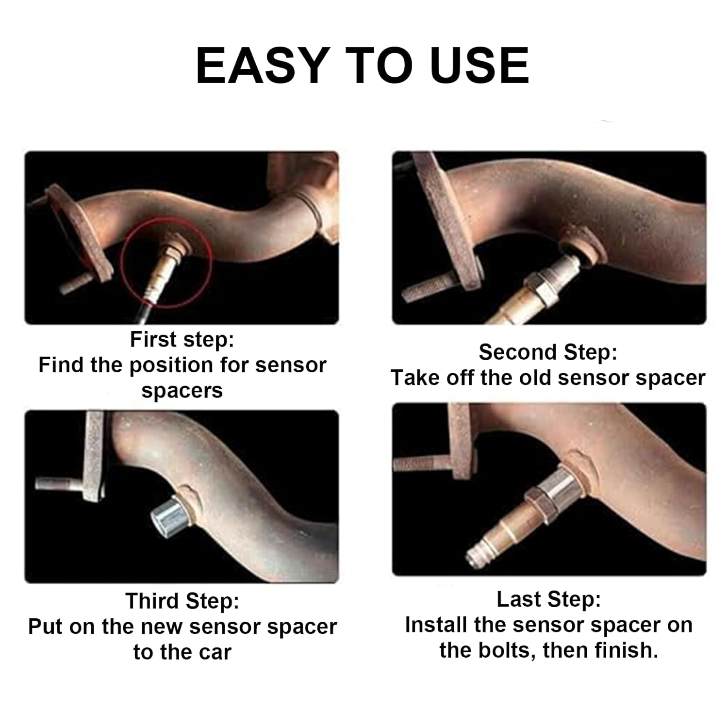 MAEZOE 2PCS M18X1.5 Oxygen O2 Sensor Spacer Adapter, Anti-Corrosion Build, Easy Installation for Car Owners & Mechanics, Universal Fit for Better Engine Performance & Fuel Economy image number 4