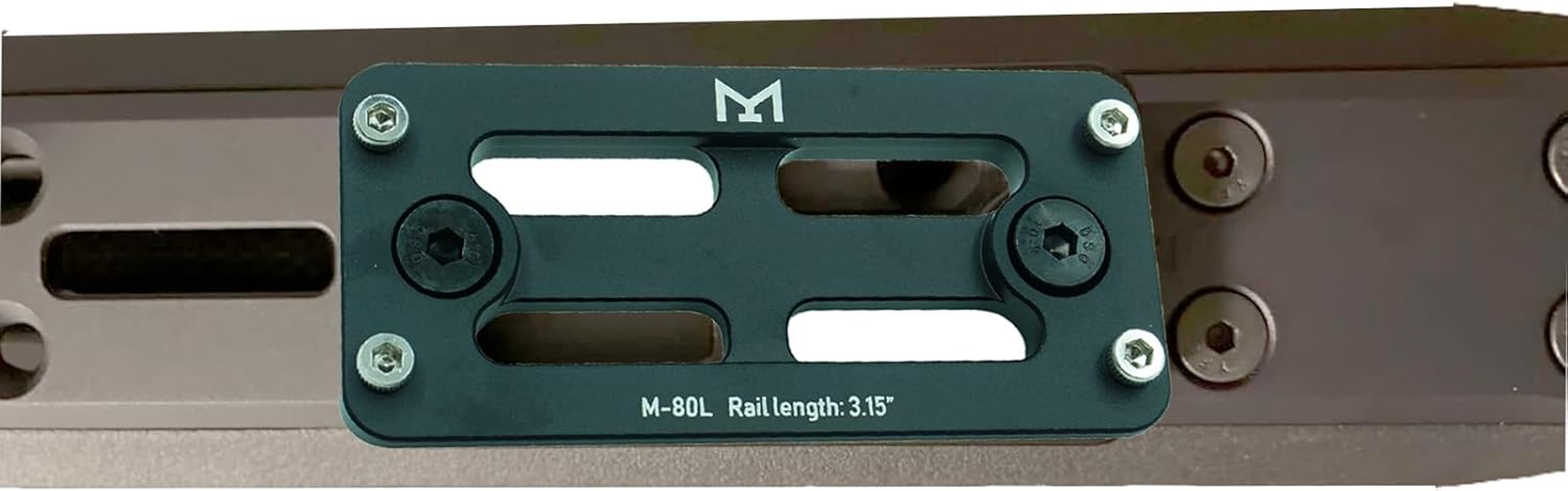 AR Mlok Arca Rail Tripod Ball Head Mount Adapter - Bog Tripod Ballhead Quick Release Plate,Compatiable RRS Dovetail, 2 Mlok Slot Interface Black