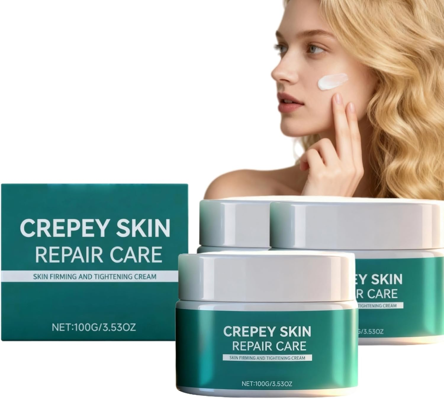Crepey Skin Repair Cream for Extremely Dry Skins，Creepy Skin Tightening Cream for Body & Aging Skins, Neck & Chest Firming Cream, anti Aging Care Moisturizer for Face, Overnight Body Lotion (1)