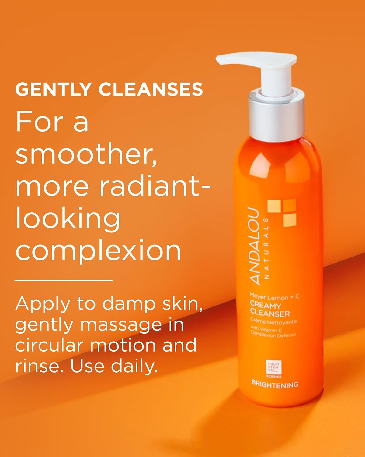 Andalou Naturals Meyer Lemon + C Creamy Cleanser, 6 Ounce image number 5