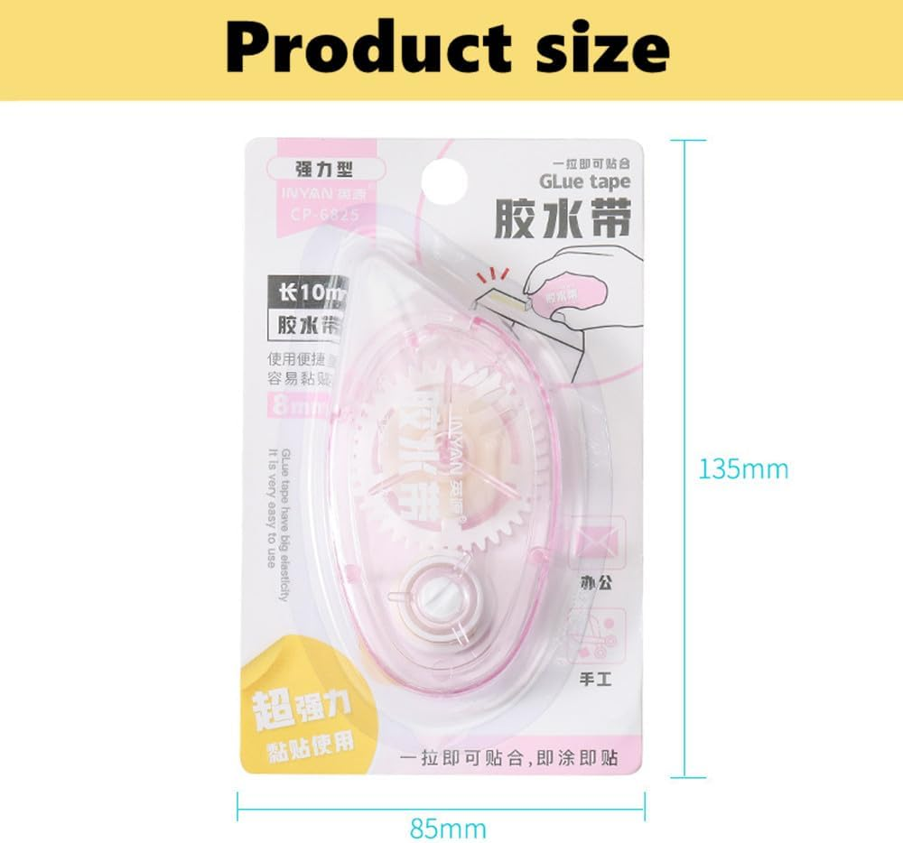 6 Pcs Scrapbook Tape, Double Sided Adhesive Tape for Scrapbooking Supplies, Craft, Photo, Album, Cards, Gift Wrapping (10M X 8Mm)