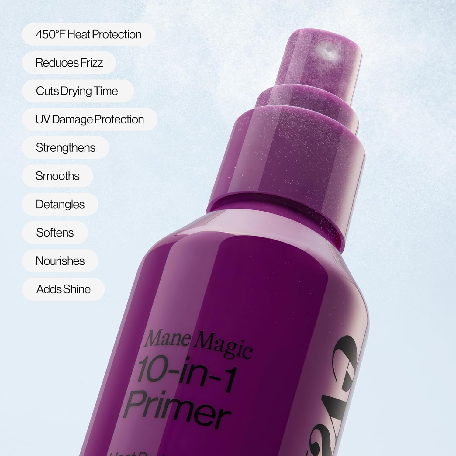 Eva NYC Mane Magic 10-In-1 Primer, Heat Protectant for Hair, Infused with Sunflower Seed and Argan Oil for Hair, Sulfate, Paraben & Phthalate Free, 5.4 Fl Oz image number 3