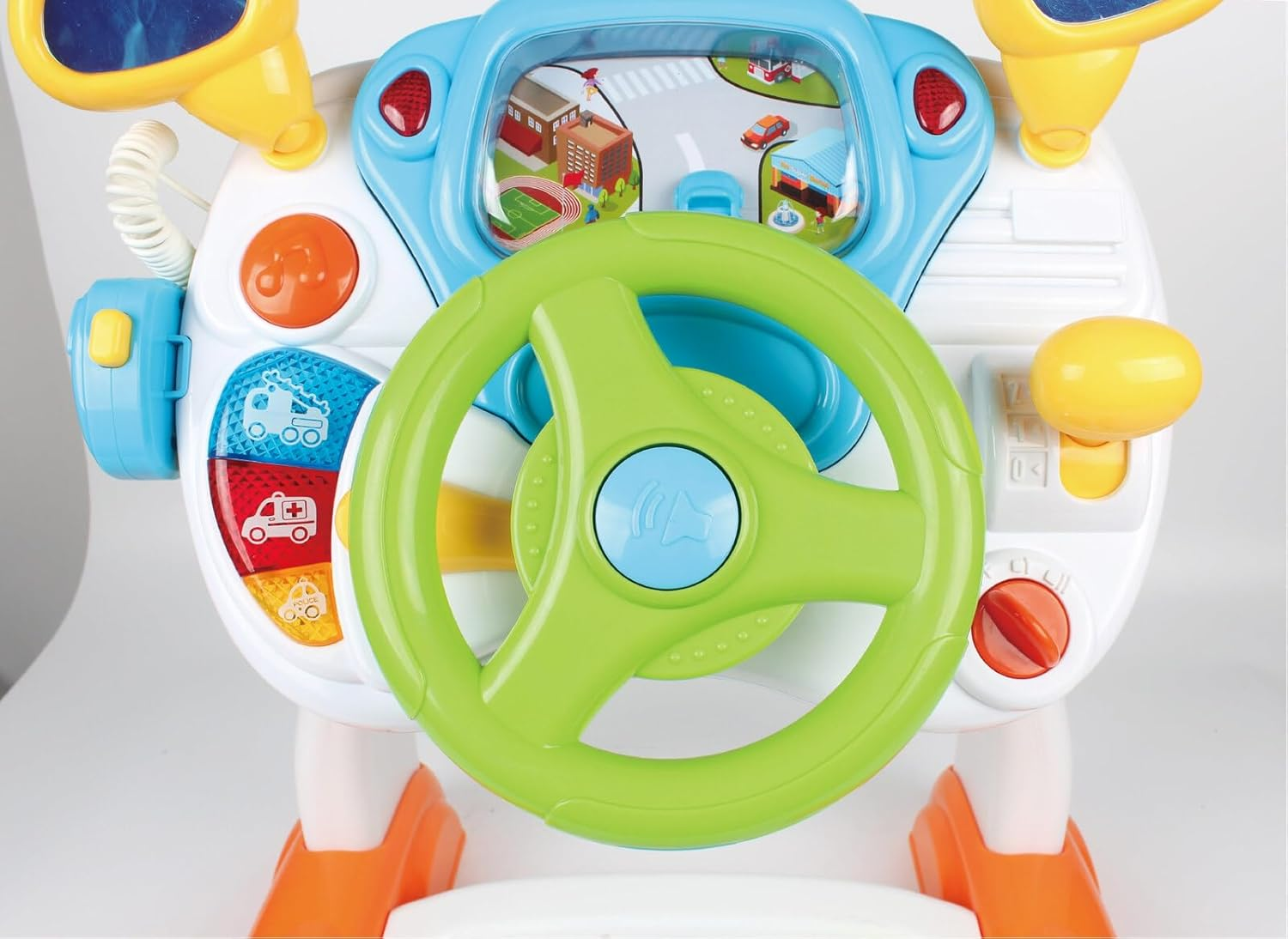 Lenoxx Gem Toys Baby Sensory Play Interactive Driving Toy Simulation - Stimulating Steering Wheel for Cognitive Development and Imaginative Exploration image number 2