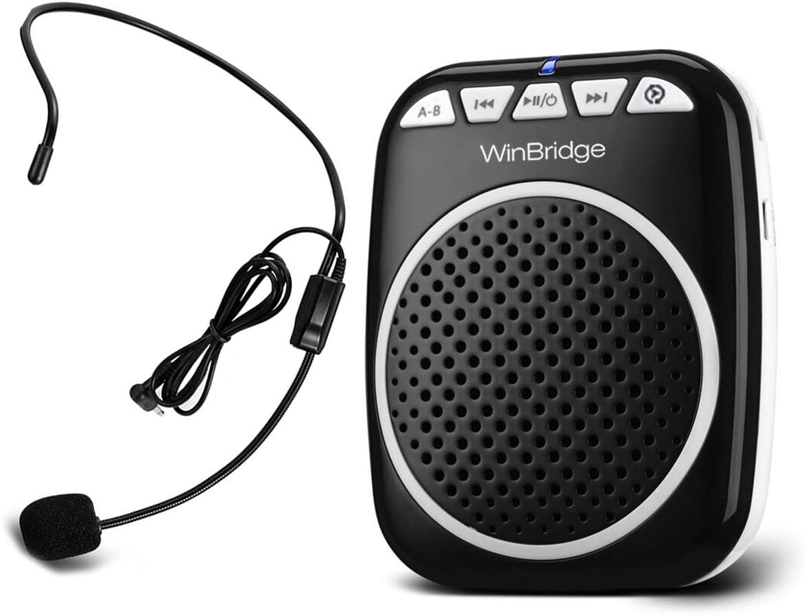 Winbridge Portable Pa Sytem with Wireless Microphone 40W, Bluetooth Speaker and Microphone System, Wireless Voice Amplifier for Teachers, Indoor/Outdoor Events S98