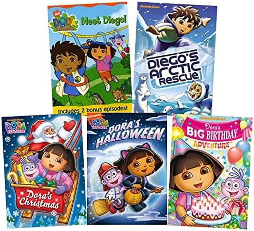 Dora & Diego Ultimate Nick Jr. 6-Pack DVD Collection (Dora'S Christmas / Dora'S Halloween / Dora'S Big Birthday Adventure / Diego'S Arctic Rescue / Diego'S Moonlight Rescue / Diego'S Safari Rescue)