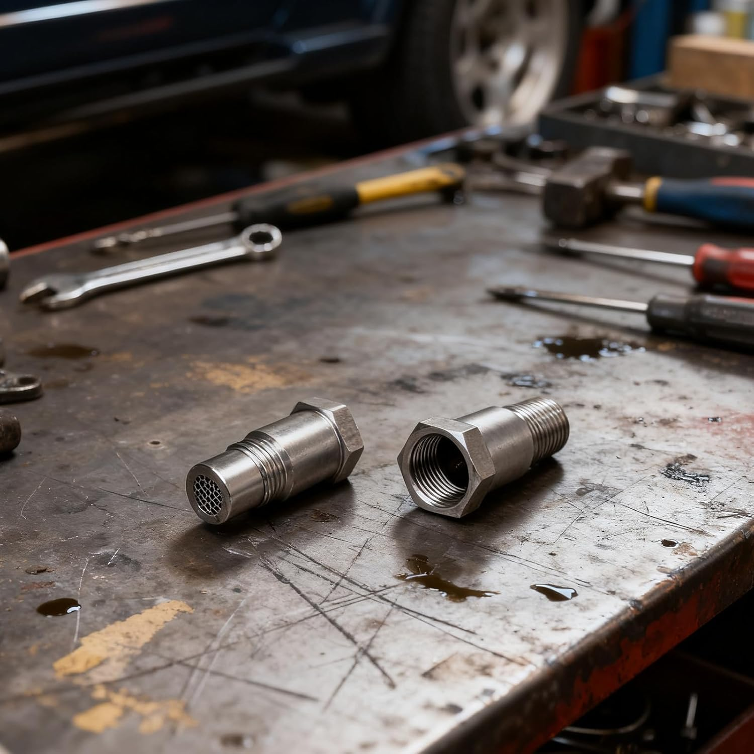 2Pcs Oxygen O2 Sensor, M18*1.5 Model Automotive O2 Sensor Catalytic Converters,Fix Check Extension Accessories, Joints Engine System Adapters Filter Screen Tubes image number 3