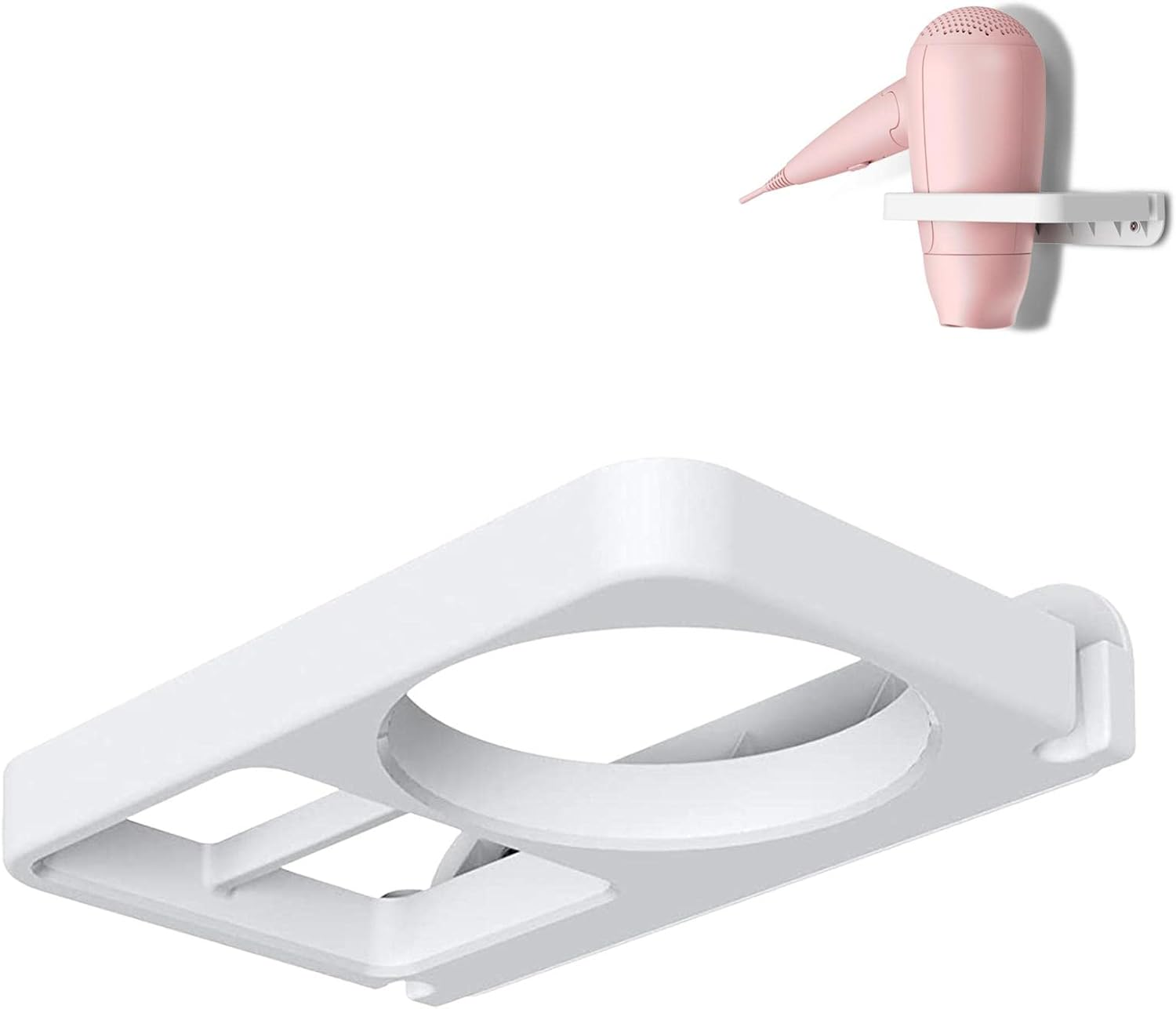 Blow Dryer Holder Wall Mounted | Hair Dryer Rack | Hair Tool Organizer Rack, Wall-Mounted Blow Dryer Holder Rack for Hair Dryer, Flat Iron, Curling Wand image number 2