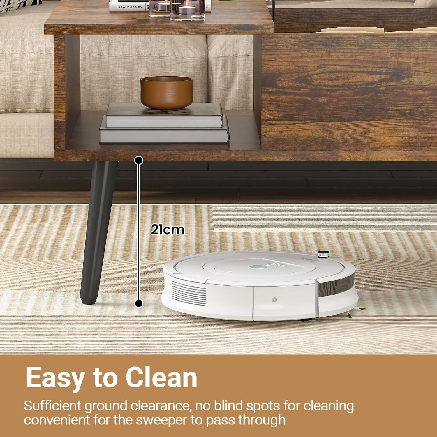 Advwin Lift Top Coffee Table with Hidden Large Compartment and Storage Shelf for Living Room Small Apartment Office Rectangle Wood Coffee Table Walnut - Black image number 7