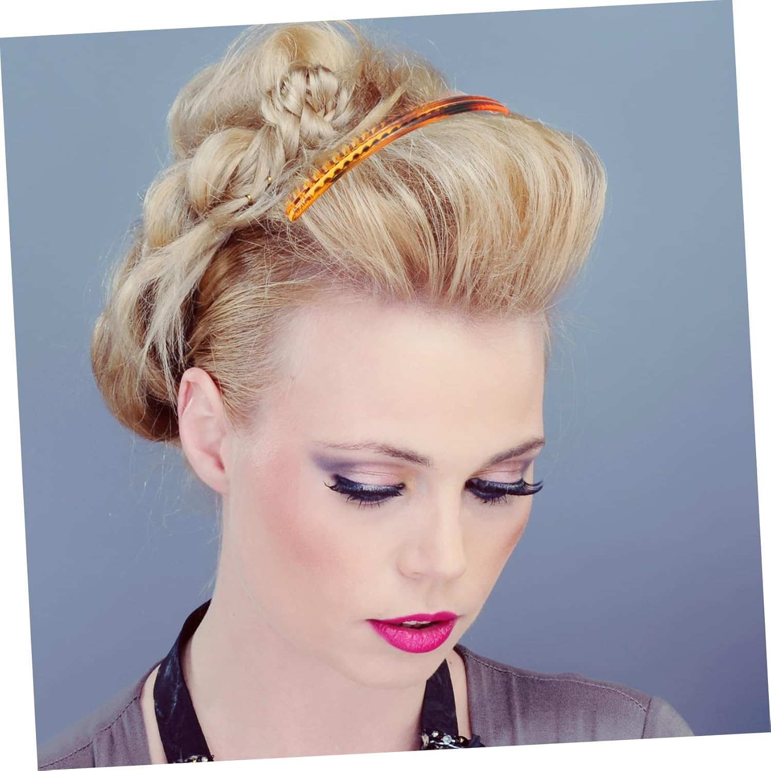 IWOWHERO 6Pcs Hair Comb Slides and Side Combs 13Cm Large Plastic Hair Accessories 24 Teeth for Women and Girls and Headpiece image number 1