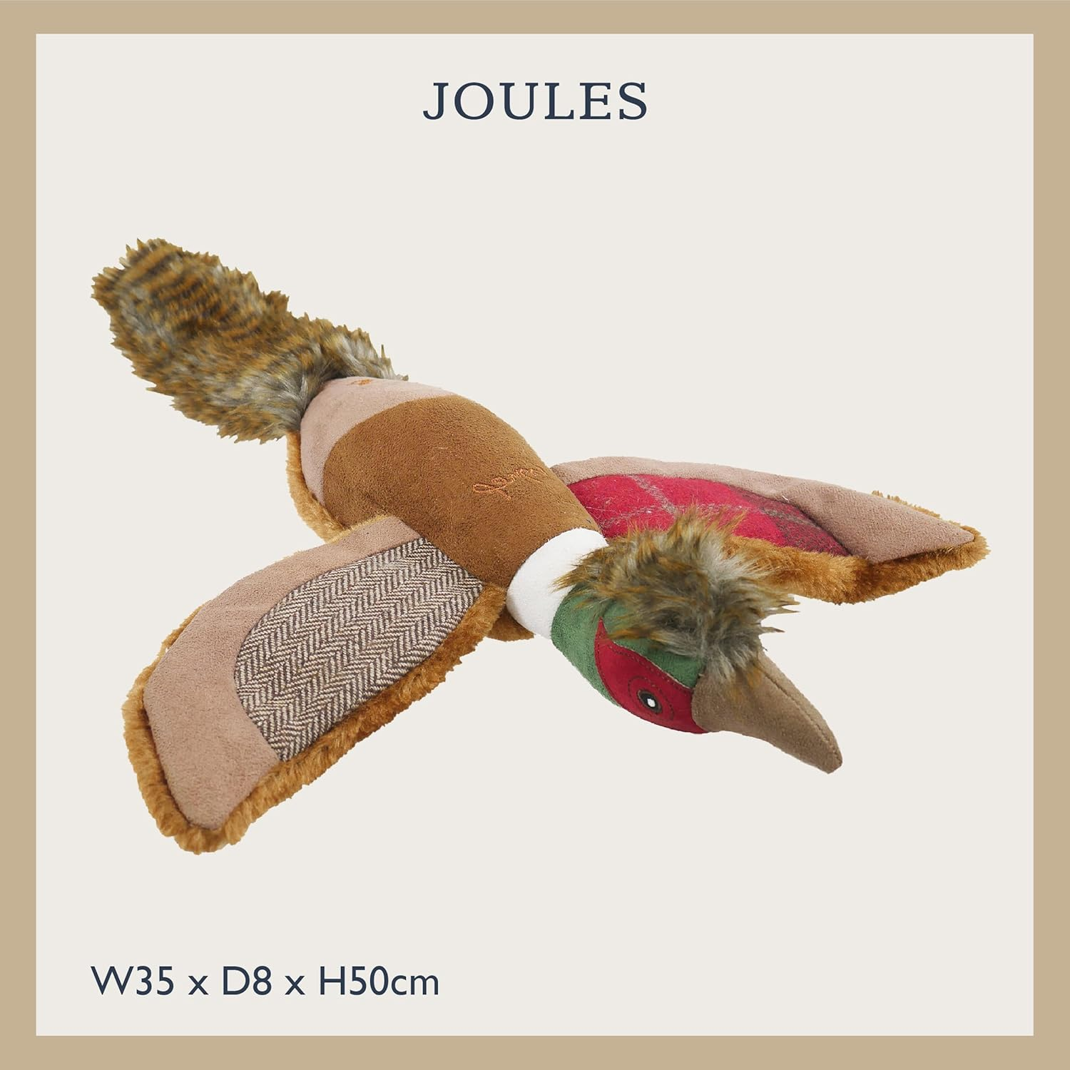 Rosewood Joules Pheasant Dog Toy, One Size, Red, 0.1 Kg image number 1