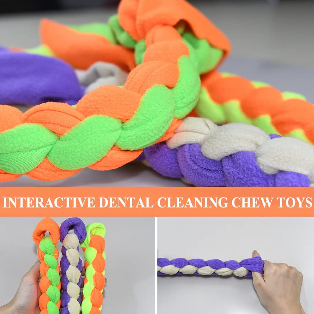 ASOCEA 3 Pack Dog Rope Toys for Dogs, Flirt Bar, Replacement Toys, Interactive Cotton Chew Toy, Chase and Pull for Small Medium Dogs, Puppies, Breeds, Chewers image number 1