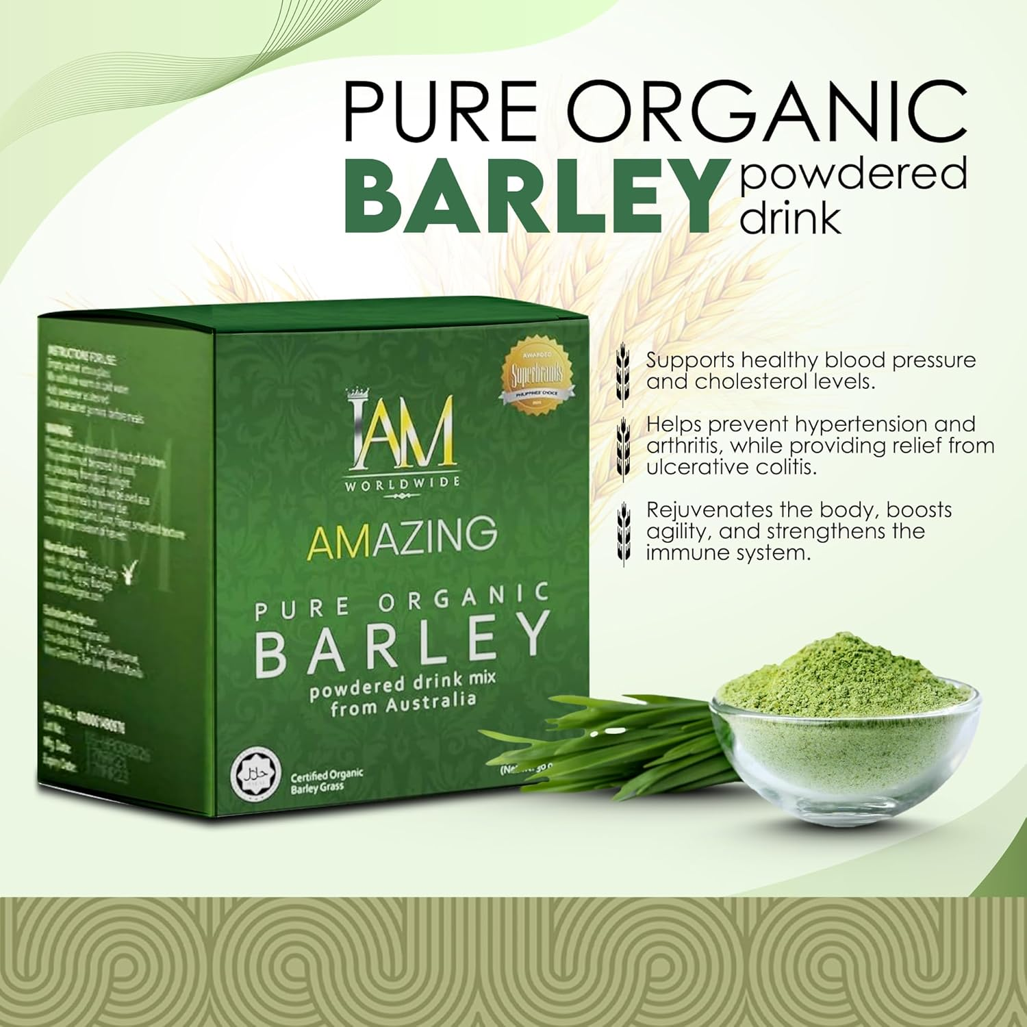 IAM Worldwide Amazing Pure Organic Barley 3 Boxes image number 5
