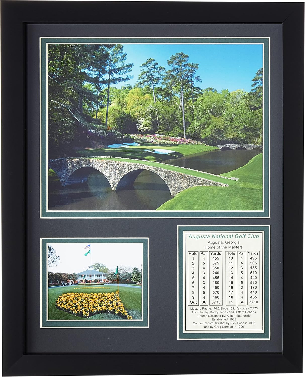 Augusta National Golf Course | 12Th Hole | 12" X 15" Framed Photo Collage image number 4