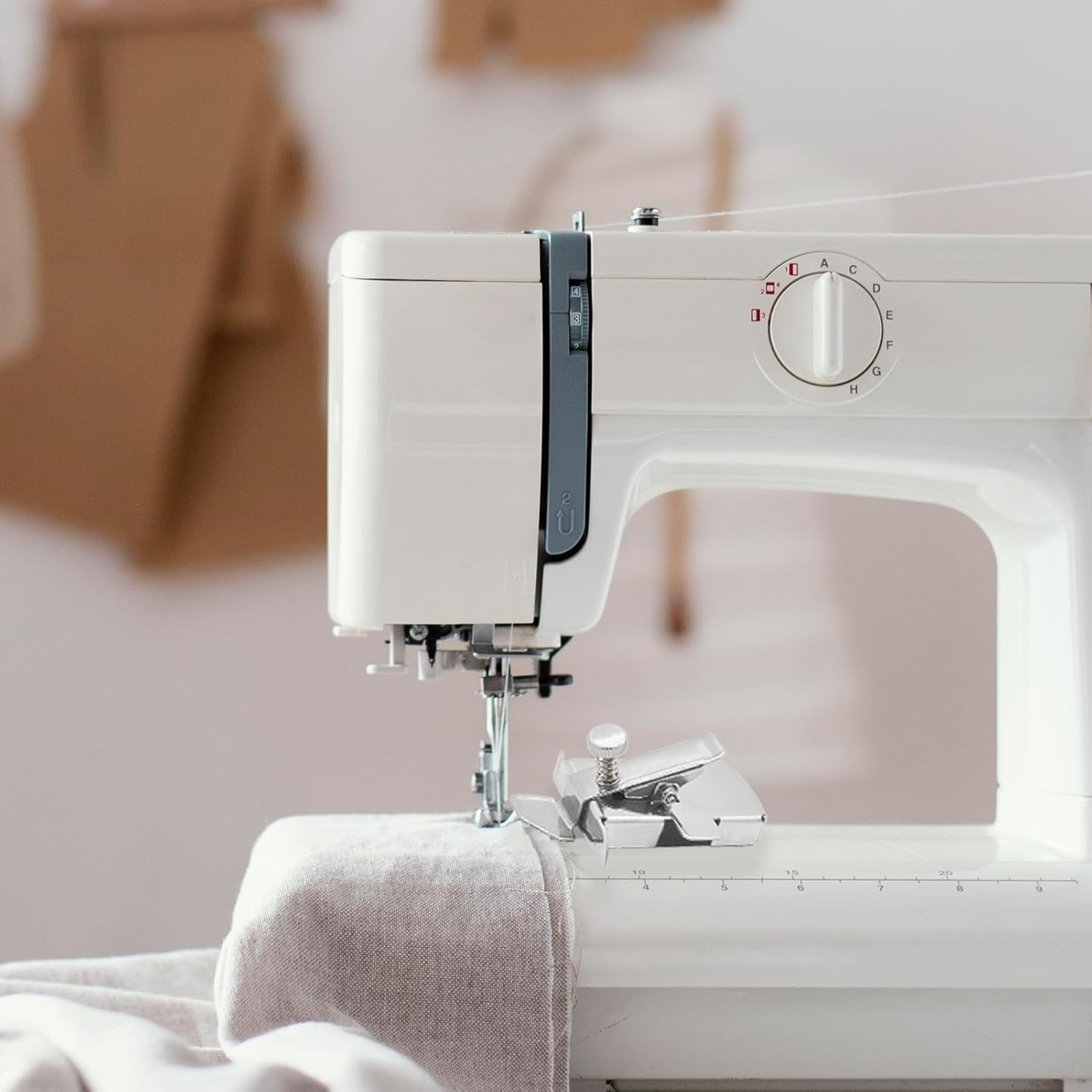 2 Pack Magnetic Seam Guide Stainless Steel Sewing Edge Guide with 4 Thread Spools - Professional Sewing Tool for Fabric Marking, Seam Ripping, and Quilting image number 4