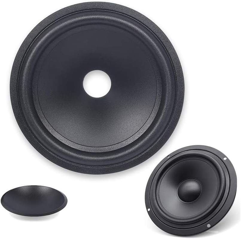 Kalevel Speaker Cone Paper Cone Woofer 8 Inch Subwoofer Speaker Audio Speaker Cone with Rubber Surround Subwoofer Dust Cap image number 1