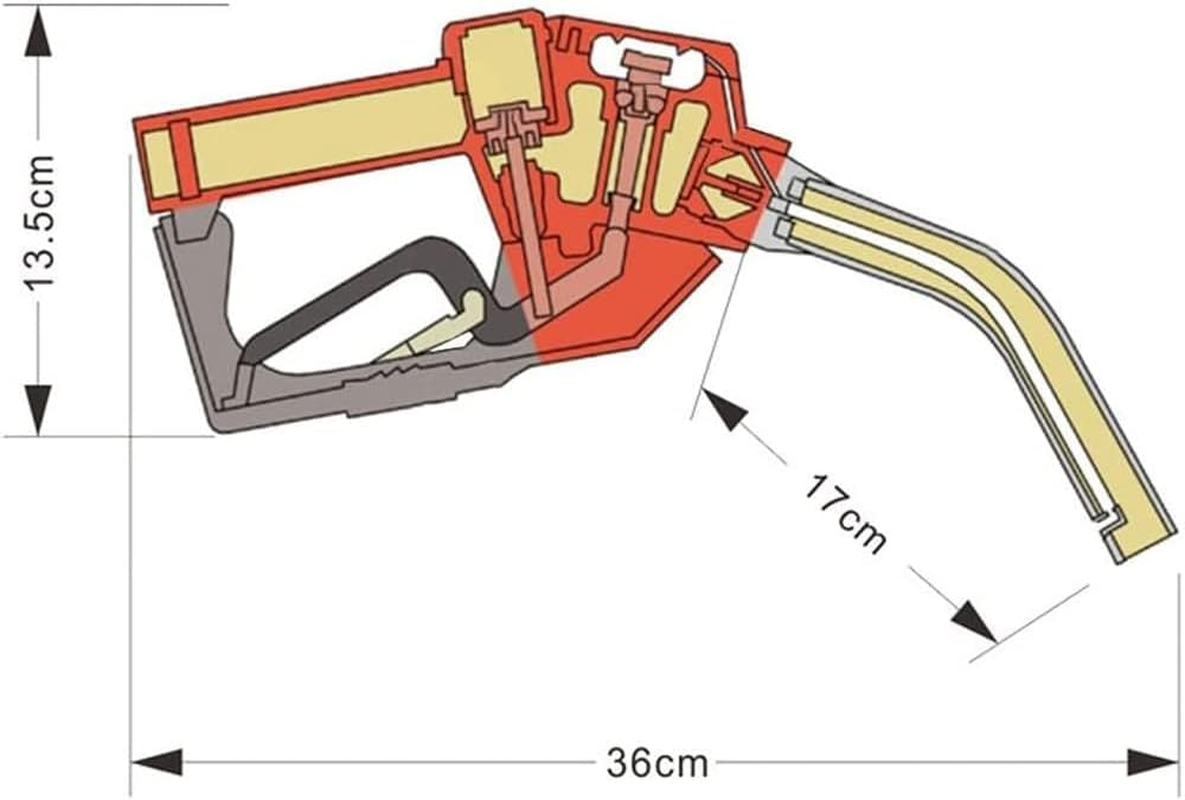 25Cm Fuel Delivery Gun with 1 Inch Inlet Gasoline Diesel Petrol Oil Nozzle Dispenser Auto-Off Flow &frac34; image number 2
