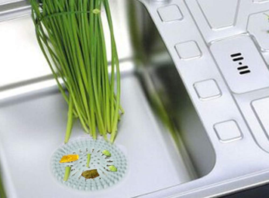 3 Pack Pet Dog Hair Catcher Shower Drain Cover,Hair Stopper Drain Protector Universal Silicone Sink Strainer for Bathtub Kitchen and Bathroom (Blue, One Size)