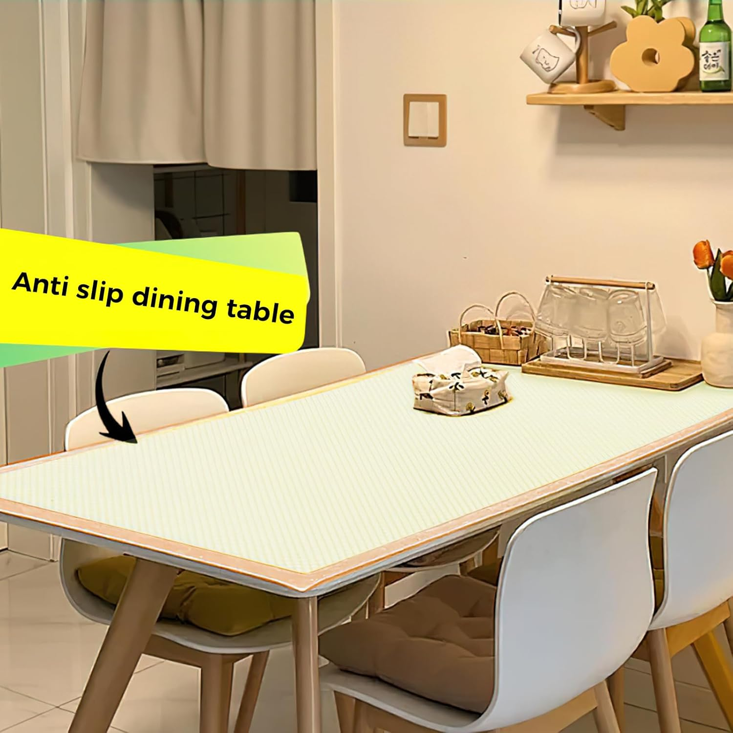 Cabinet Liner, Drawer Liner, Shelf Liners for Kitchen Cabinets,30Cm X 1.5M anti Slip and Durable, Suitable for Shelves, Cabinets, Storage Rooms, Kitchens, and Tables (White) image number 2