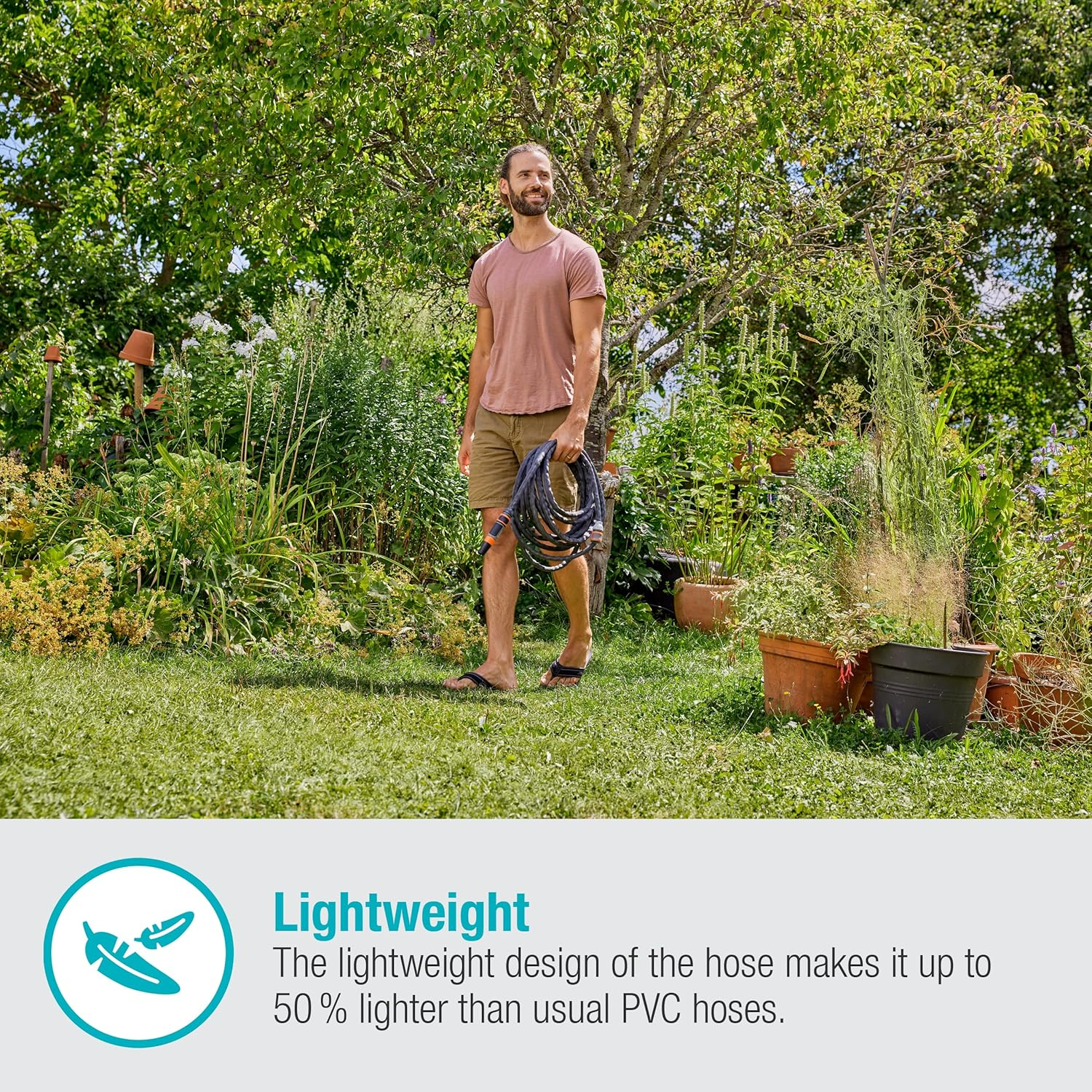 Gardena Textile Hose Liano Life 13 Mm (&frac12;) 30M Set with Nozzle image number 4