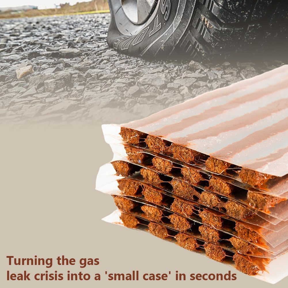100PCS Tire Repair Strips, Vulcanized Rubber Tire Plugs, Instant Flat Fetus Fix Strips, High-Adhesion Vulcanized Rubber for All Vehicles image number 2