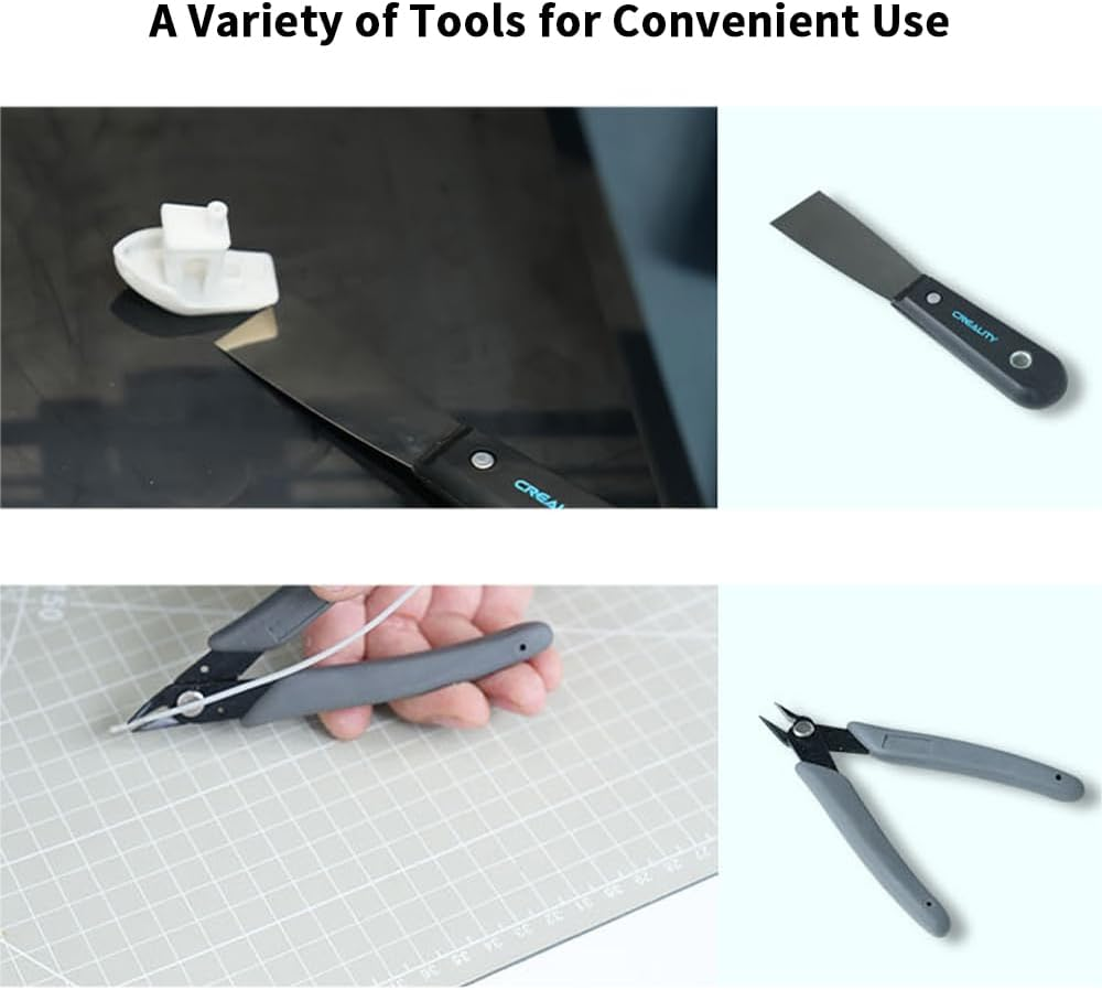 Official Creality 3D Printer Tools Kit, 74 Pieces 3D Printer Tool Wrap Kit Pro 3D Printer Accessories with Storage Bag for 3D Printer Nozzle Cleaning Removing Model Processing Multi-Purpose Tool Box image number 3