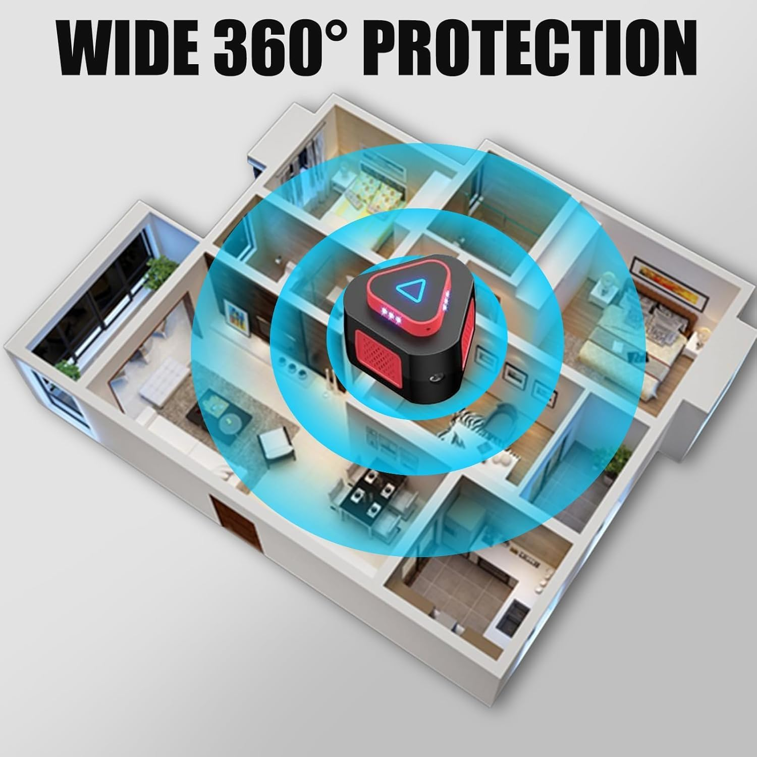 OBEST Ultrasonic Rat Repeller for Indoor,360-Degree All-Round Repeller for Mice and Pests,4 Working Modes Suitable for Kitchen,Living Room,Storage Room,Garage image number 6