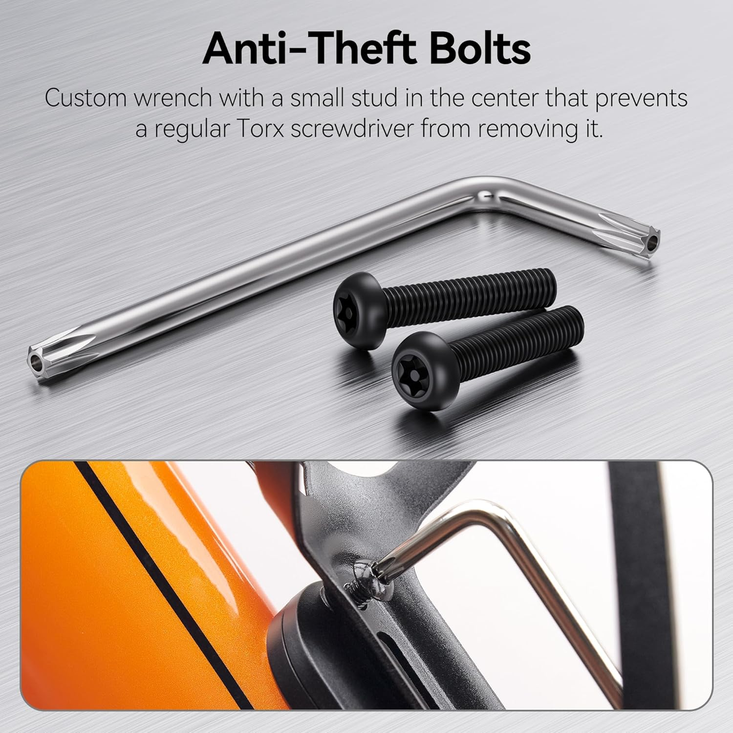 CITYWAY for Smarttag2 Bike Mount, IPX8 Waterproof Bike GPS Tracker Holder for Galaxy Smart Tag2, Hidden under Bottle Cage or Alone, Extended M5 Black Safety Screws with Driver (1 Pack-Black) image number 4