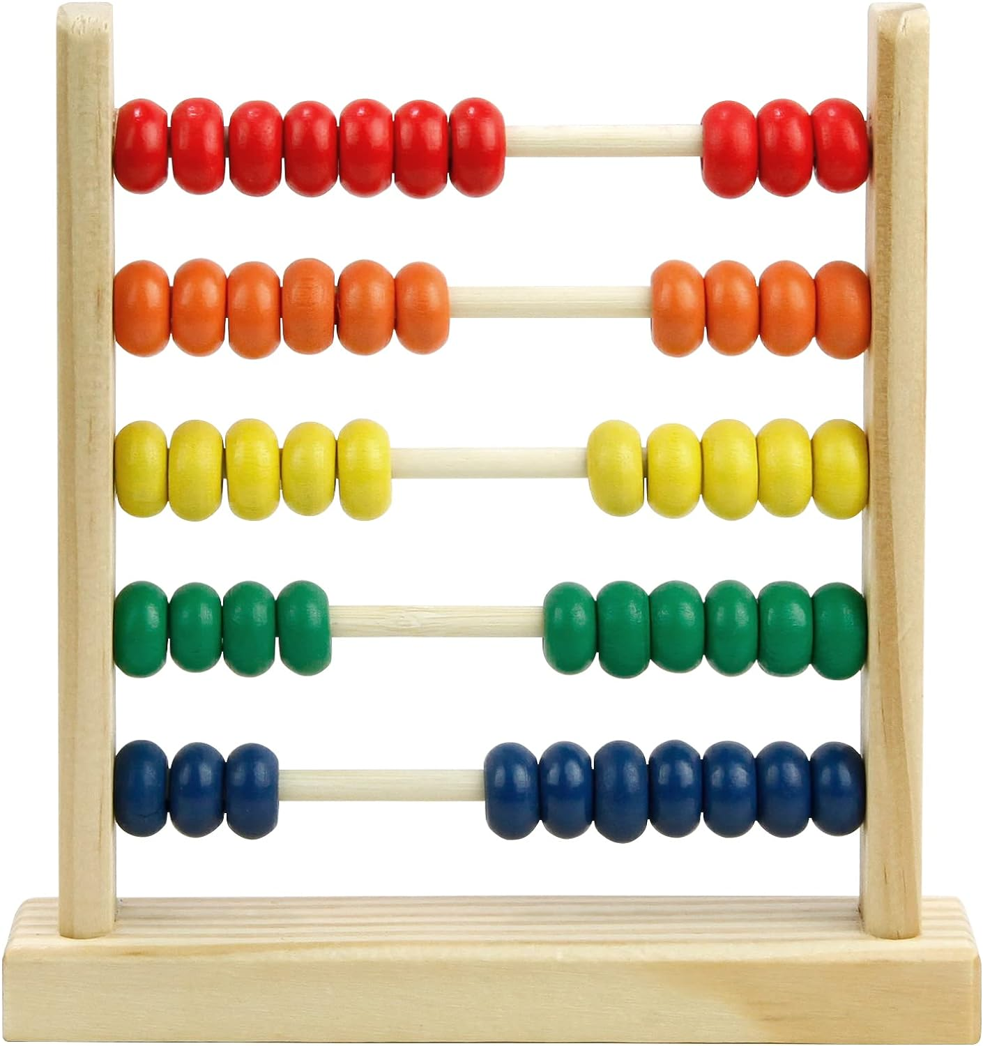 Sealive Wooden Abacus for Kids Math - 50 Beads Counting Toy, Multi-Color Counters for Kids 3-5, Counting Toys for Preschool Learning & Development, Develops Coordination, Motor Skills image number 5
