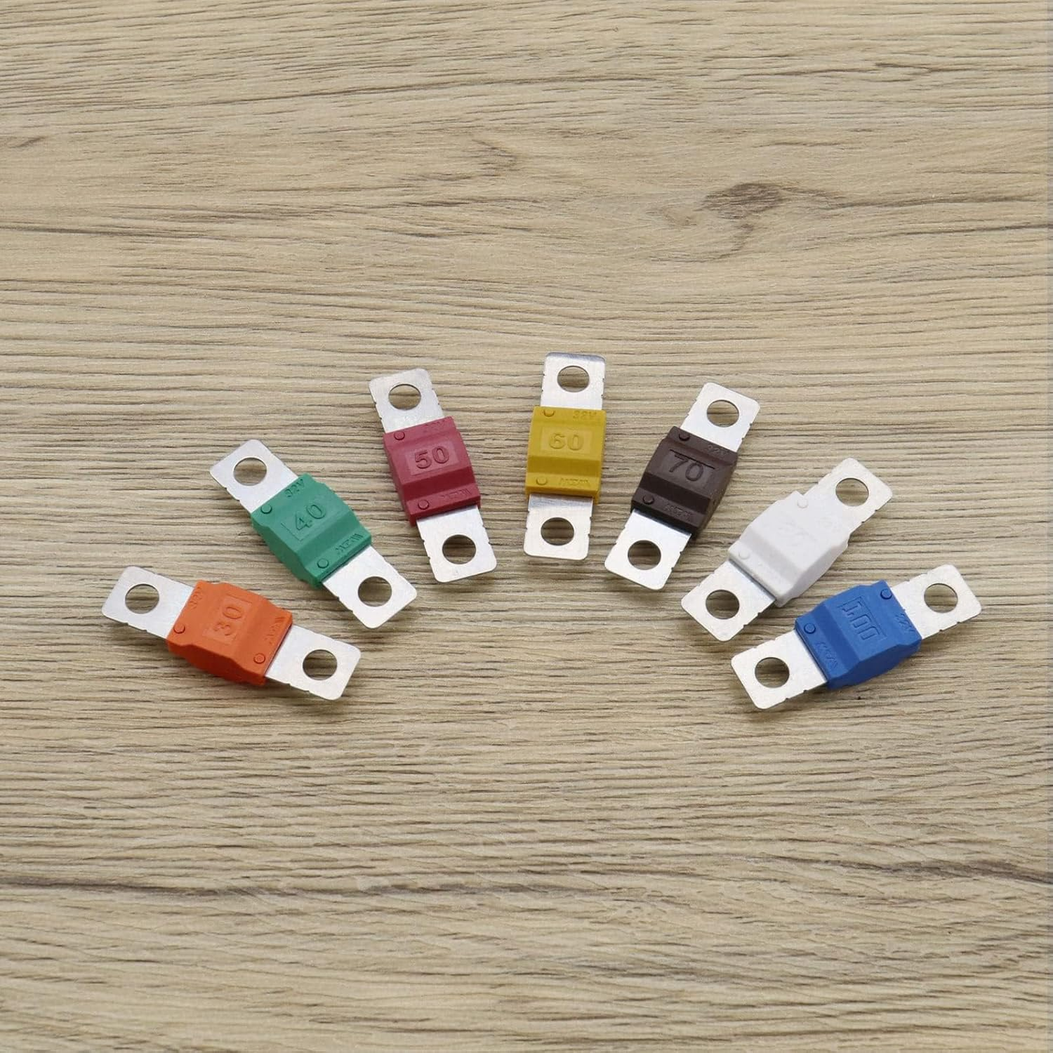 AZSNDB 12Pcs Midi Fuse 30/40/50/60/70/80/100Amp 32V Car Fuse Bolt-On Fuse for Marine Power System Motor Car Audio image number 4